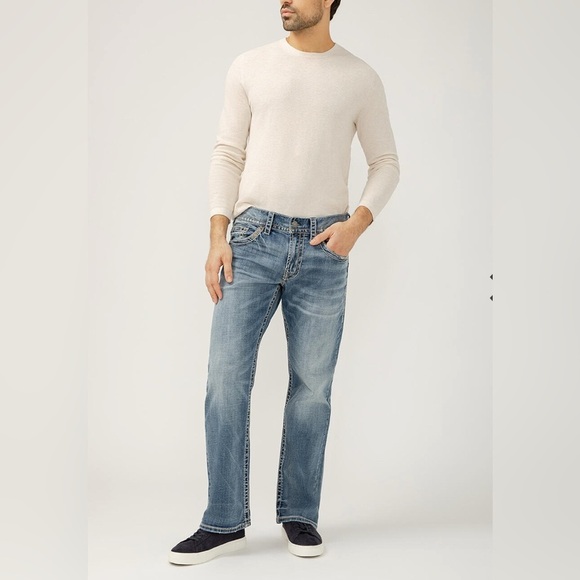 Silver Jeans Zac Light Wash Indigo 36 x 32 - Picture 3 of 3